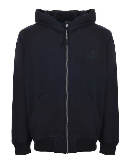 C P Company Blue Cotton Sweatshirt for men