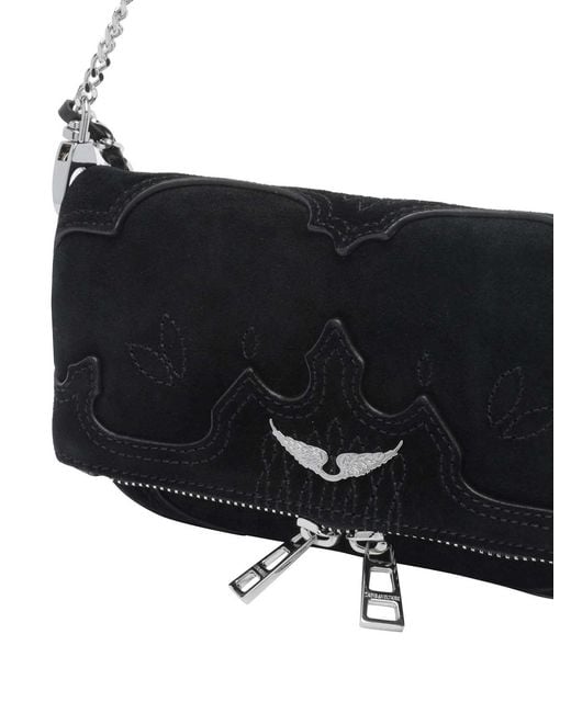 Zadig & Voltaire White Mini Rock Western Crossbody Bag