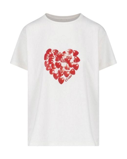 Chloé White Printed T-Shirt