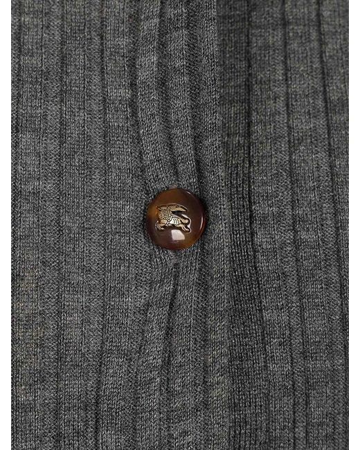 Burberry Gray Cashmere Cardigan