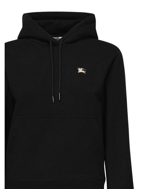 Burberry Black Sweatshirt With Cross-Stitch Ekd