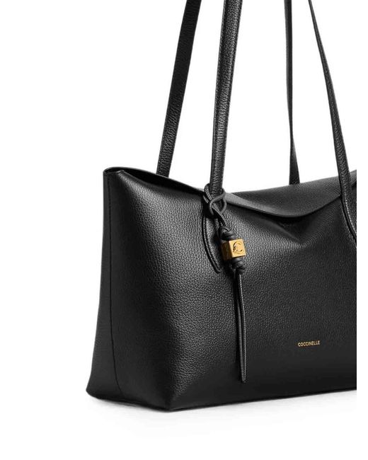 Coccinelle Black Handbag Grained Leather Noir