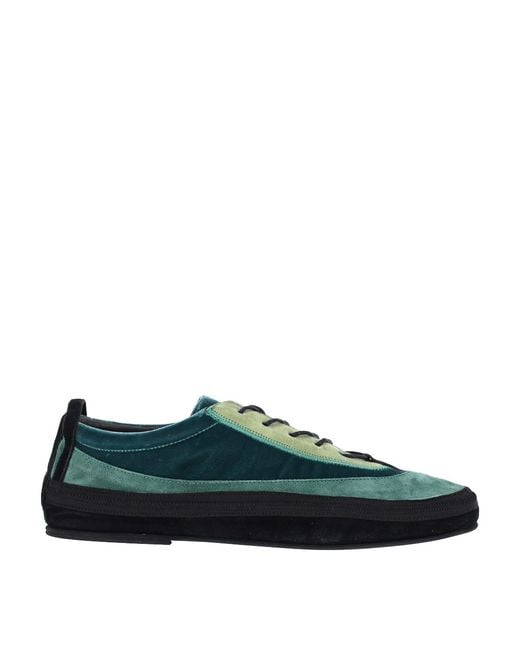 RANRA Green Heitt Suede Sneakers for men