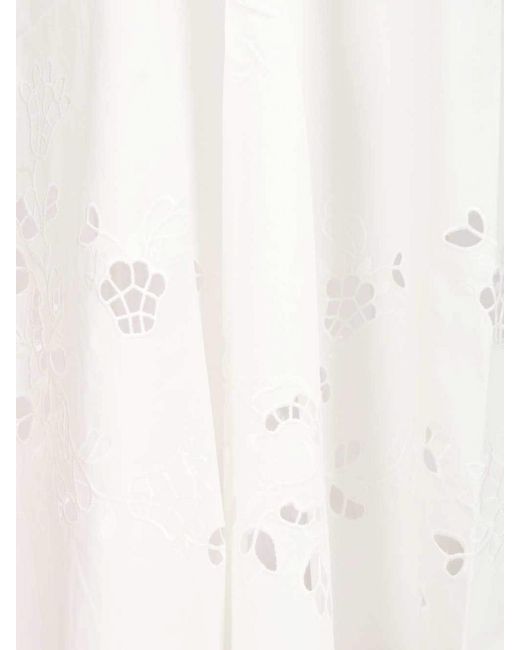 Weekend by Maxmara White Cotton Jersey And Poplin Dress