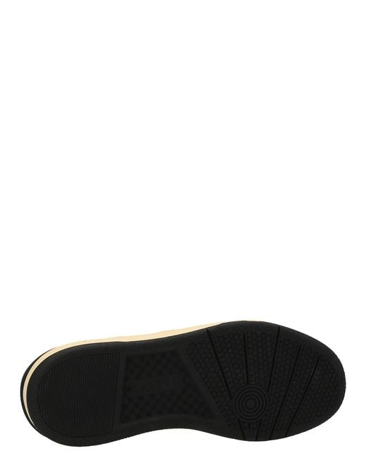 Lanvin White Nylon And Leather Sneakers for men