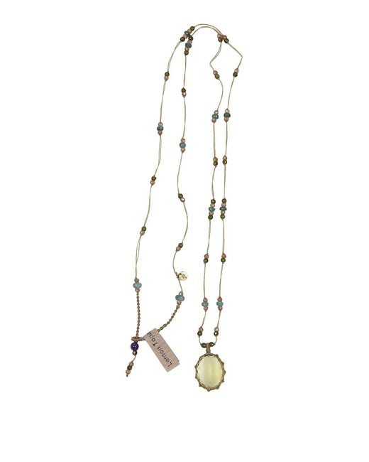 Sharing White Long Pendant Necklace