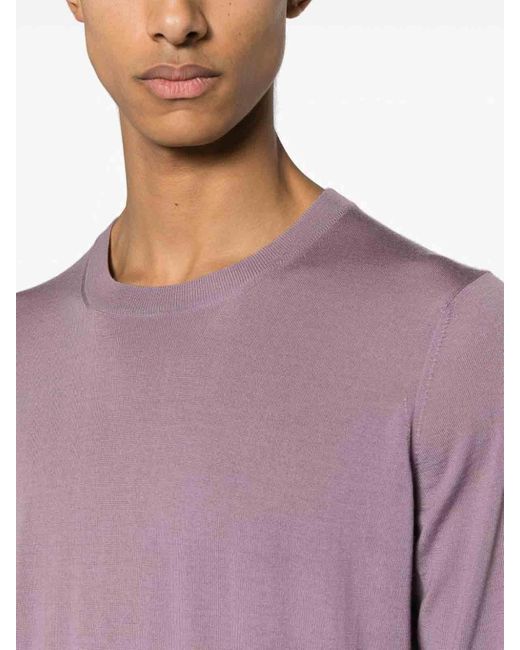 Brunello Cucinelli Purple Crew-neck Sweater for men