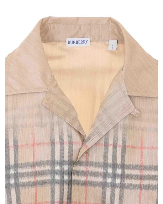 Burberry Natural Regular Check Shirt for men