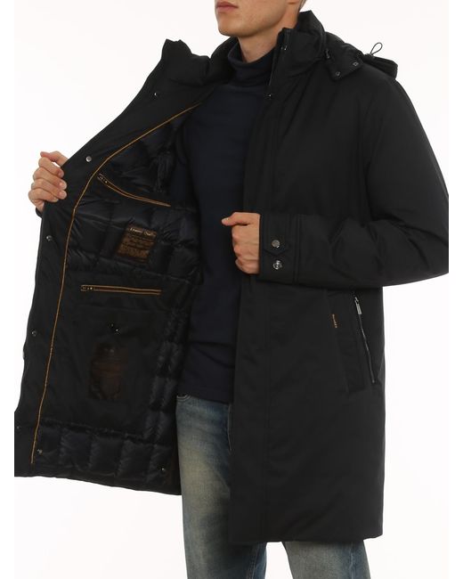 Moorer Black Vermont Padded Coat for men