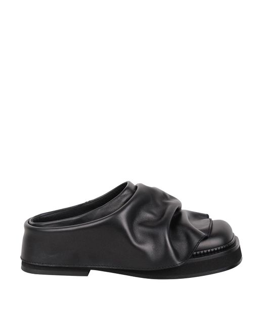 The Attico Black Sporty Ines Sandal Slider