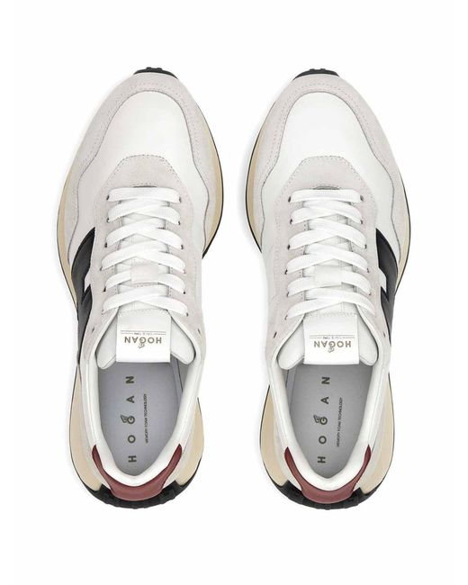 Hogan White H601 Leather Sneakers for men