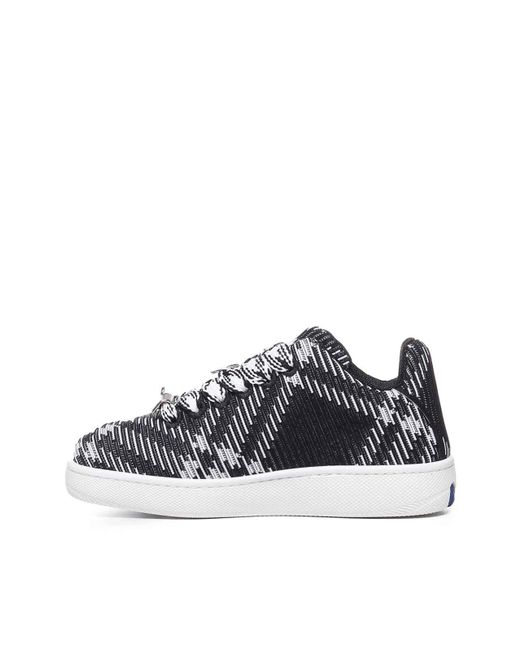 Burberry Black Box Sneaker With Check Workship for men