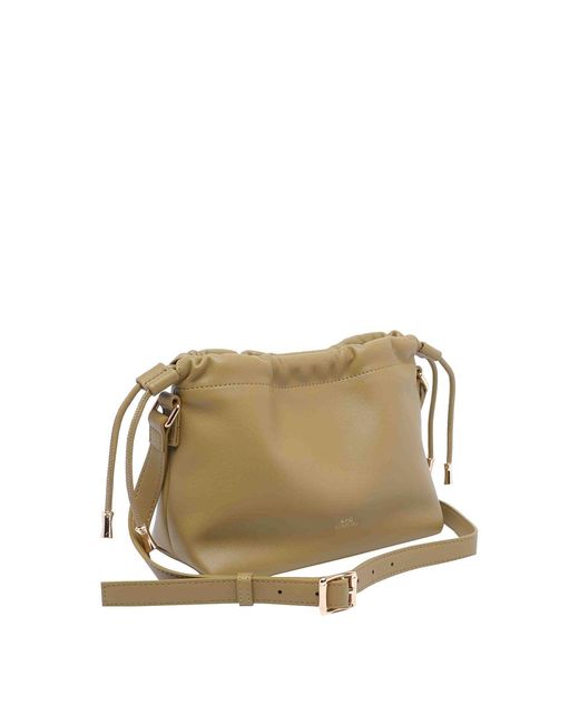 A.P.C. Green Mini Ninon Bucket Bag