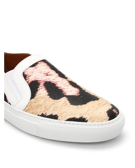 Givenchy White Skate Leopard Slip-Ons