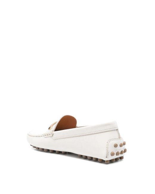 Tod's White Loafers