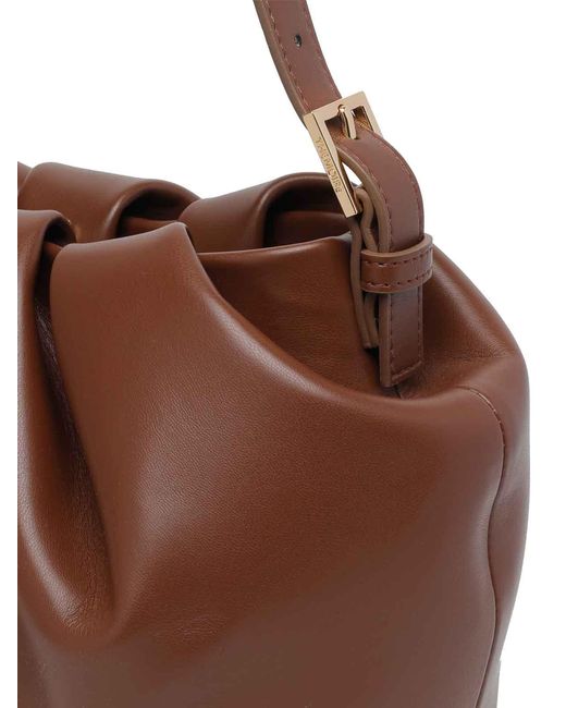 THEMOIRÈ Brown Friar Athena Bucket Crossbody Bag
