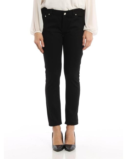 Givenchy Black Star Detailed Slim Trousers