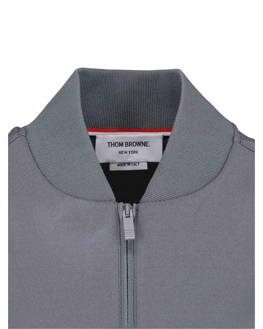 Thom Browne Gray Bomber Jacket for men