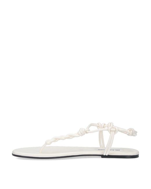 Jil Sander White Tangle Sandals
