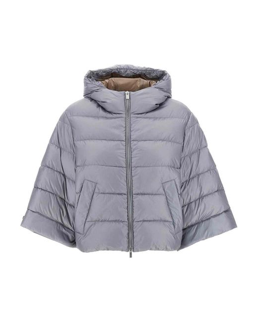 Peserico Gray Cape Down Jacket
