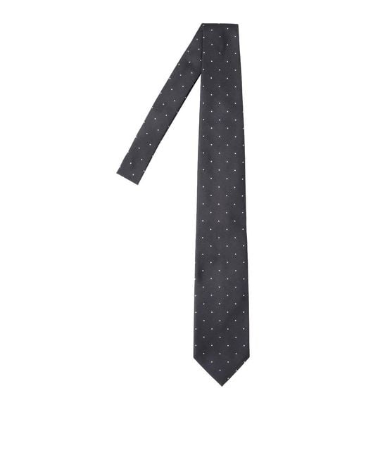 Tom Ford Black Polka Dot Silk Tie for men