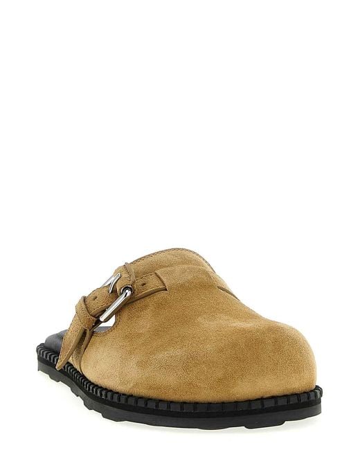 Moschino Natural Suede Sabots