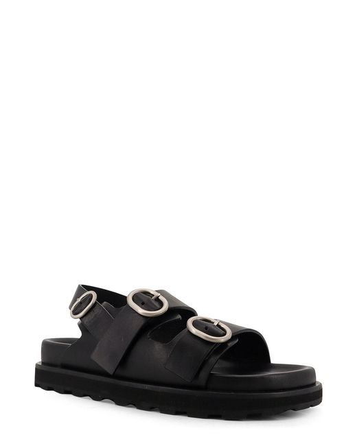 Jil Sander Black Leather Sandals for men