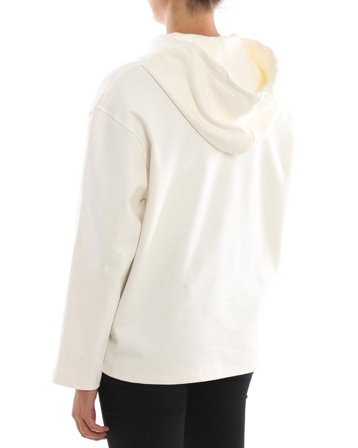 Moschino White Tone Couture Print Hoodie