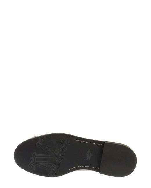 Max Mara Black Leather Derby