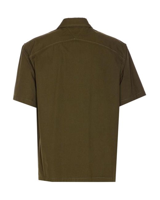 Bottega Veneta Green Cotton Twill Shirt for men