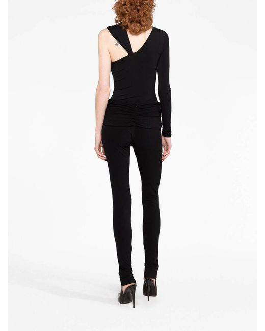 Magda Butrym Black Floral Embellished Leggings
