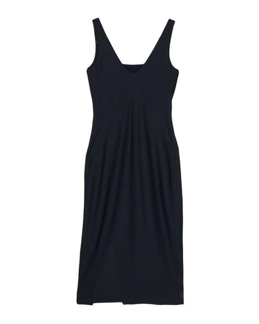 Seventy Black Sleeveless Longuette Dress