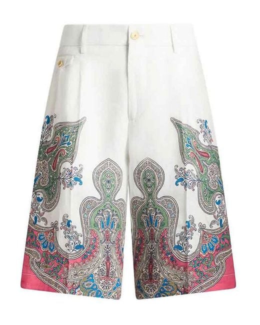 Etro White Shorts for men