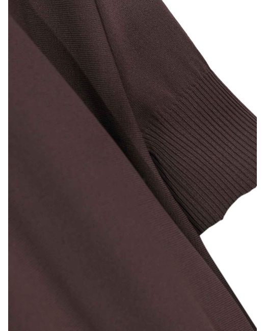 D. EXTERIOR Brown Viscose Boat-Neck Sweater