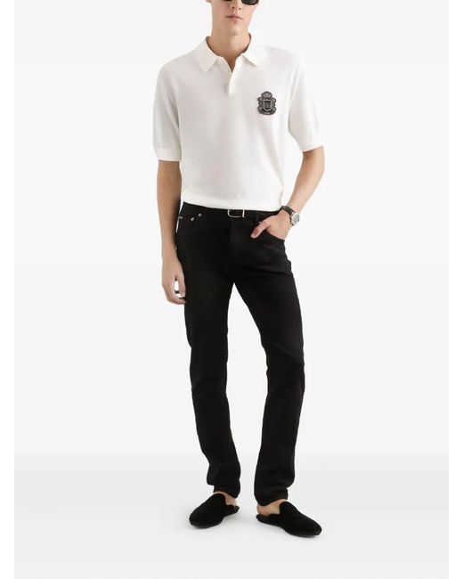 Dolce & Gabbana Black Logo Plaque Jeans for men