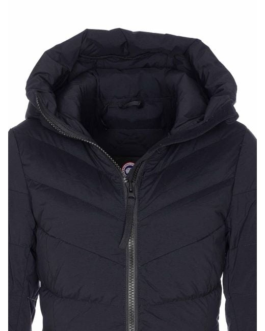Canada Goose Blue Clair Down Jacket Frontal Zip Closure