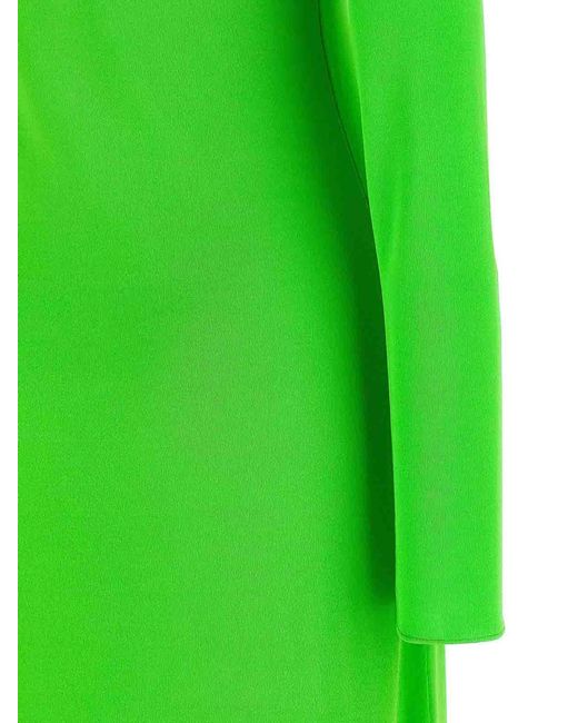 Tom Ford Green Long Sleeve Slash Front Evening Dress