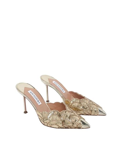 Aquazzura Metallic Ce Soir Pump Mules