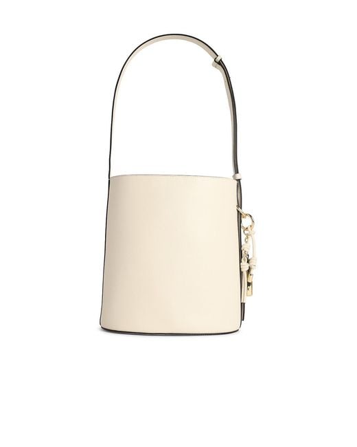 Furla White Leather Bucket Bag