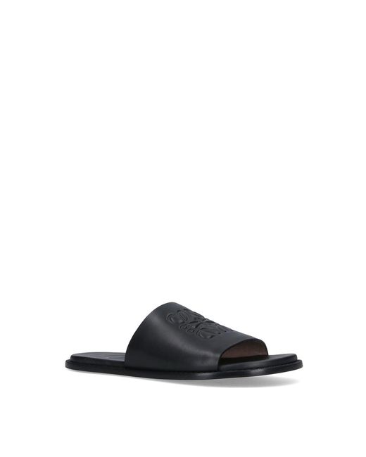 Loewe Black Slide Sandals for men