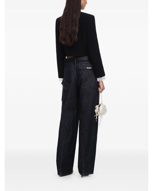Self-Portrait Black Button Down Jkt