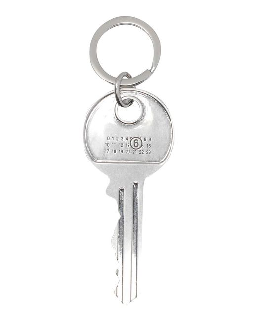 MM6 by Maison Margiela White Key Keyring for men
