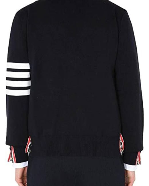 Thom Browne Blue Cardigan Scollo A V for men
