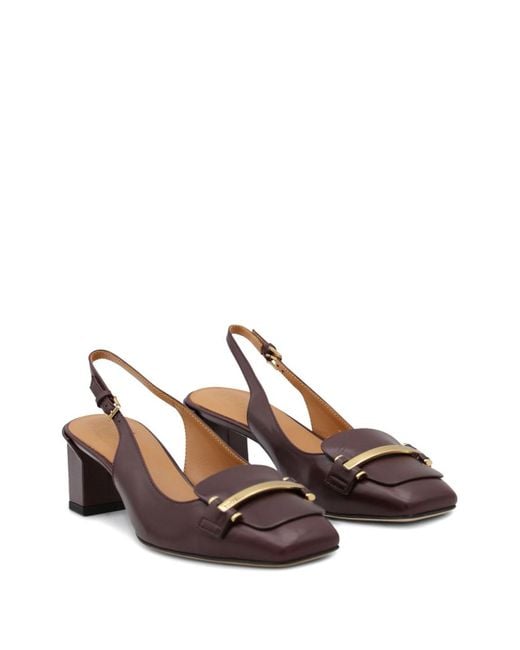Tod's Brown Leather Pumps
