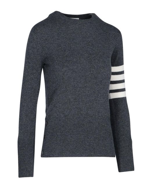 Thom Browne Blue 4-bar Cashmere Sweater