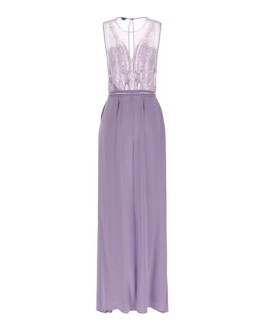 Elisabetta Franchi Purple Carpet Dress