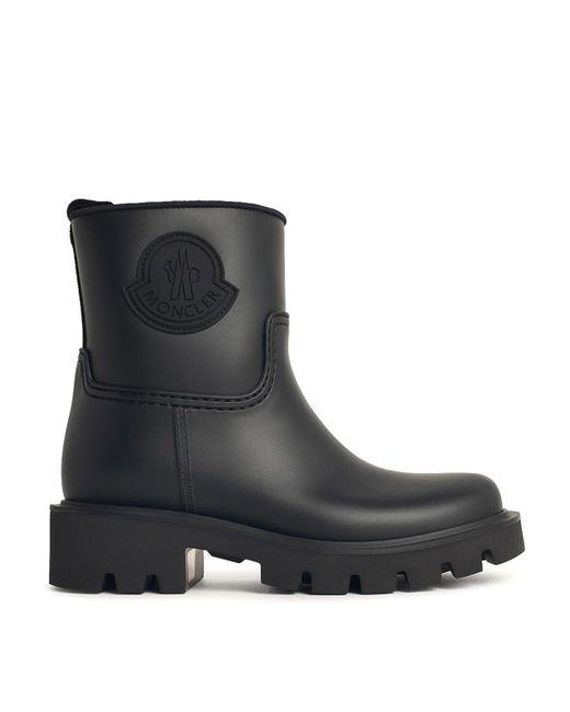 Moncler Black Kickstream Rain Boots