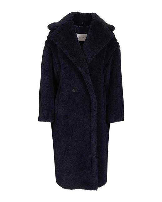 Max Mara Blue Teddy Bear Icon Coat