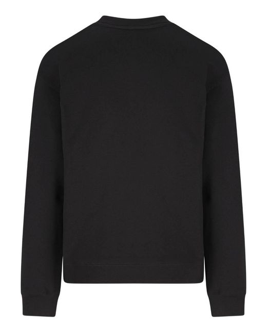 Valentino Garavani Black Cotton Crewneck Sweatshirt for men