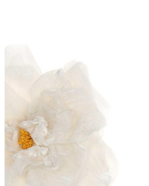 Dolce & Gabbana White Flower Brooch for men